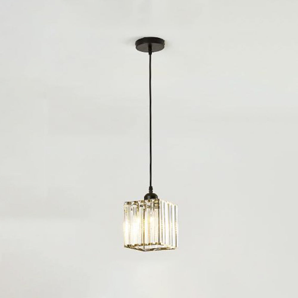 Vina Moderne Cluster Cilinder Glazen Hanglamp, Zwart/Goud