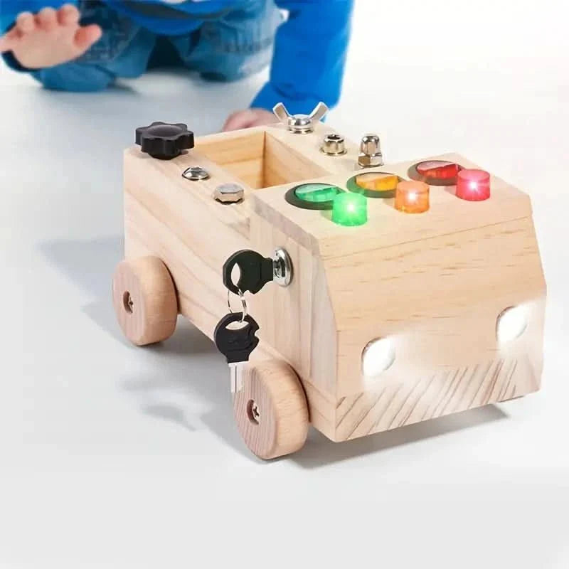 Montessori Busy Board – Interactief leerspeelgoed voor kinderen ter bevordering van fijne motoriek en cognitieve vaardigheden