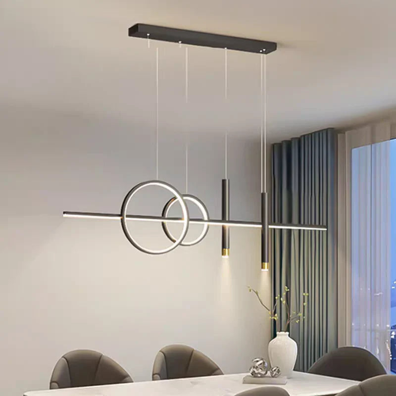 Moderne LED hanglamp – geometrisch design, plafondverlichting voor woonkamer en eetkamer
