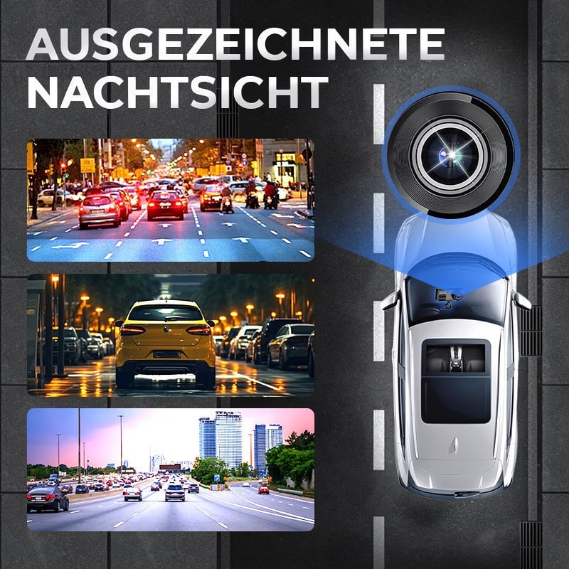 Dashcam voor auto voor en achter | Achteruitrijcamera om te monteren | Auto camera | FahrCam