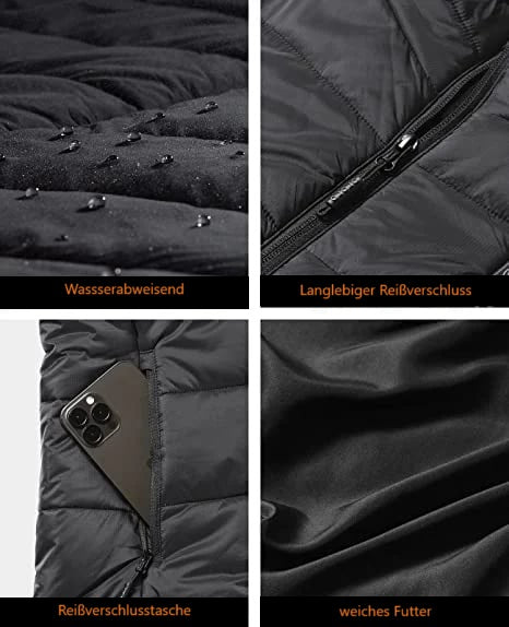 Verwarmde Unisex Jas met Verstelbare Verwarming en Waterafstotend Materiaal