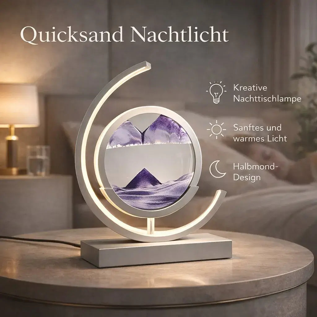 Deko LED Tafellamp | Moderne Designer Lamp | Zandbeeld om te Draaien | SandScape