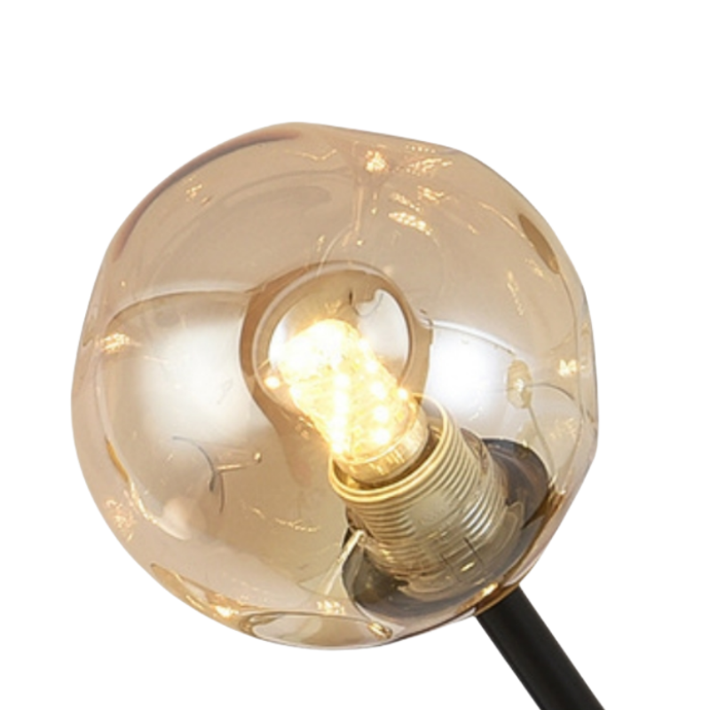 Valentina Art Deco Glazen Bubbel Kroonluchter, Amber
