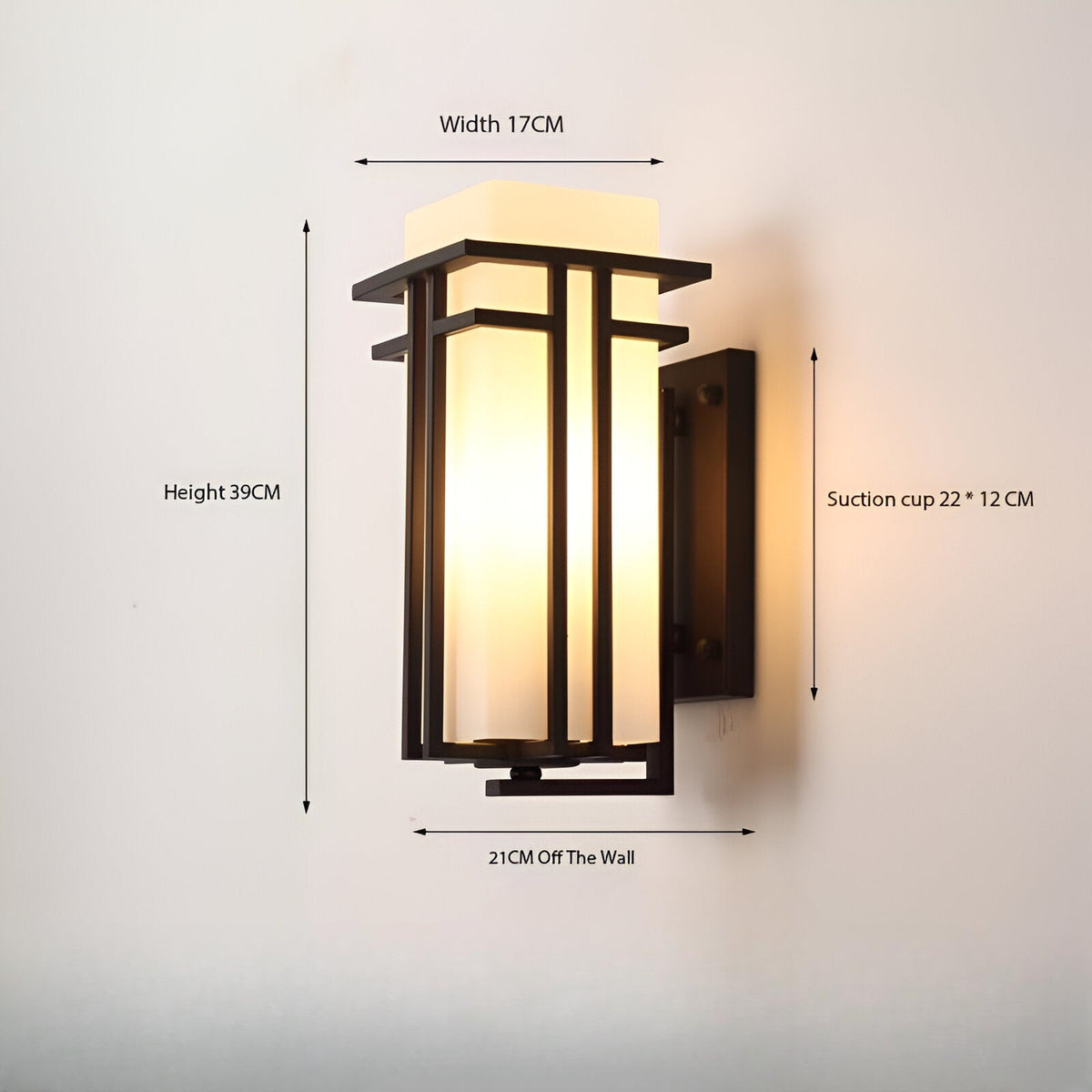 Krajewski Retro Industriële Glazen Buiten Wandlamp