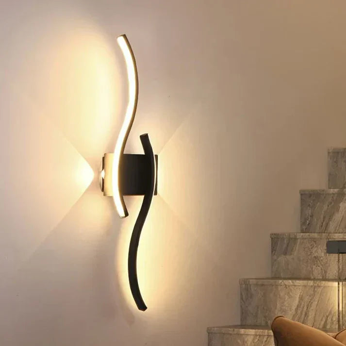 Lumivora Wave LED Wandlamp | Modern Golf-Design | Energiebesparend & Stijlvol | 60×15 cm | Warm, verblindingsvrij licht