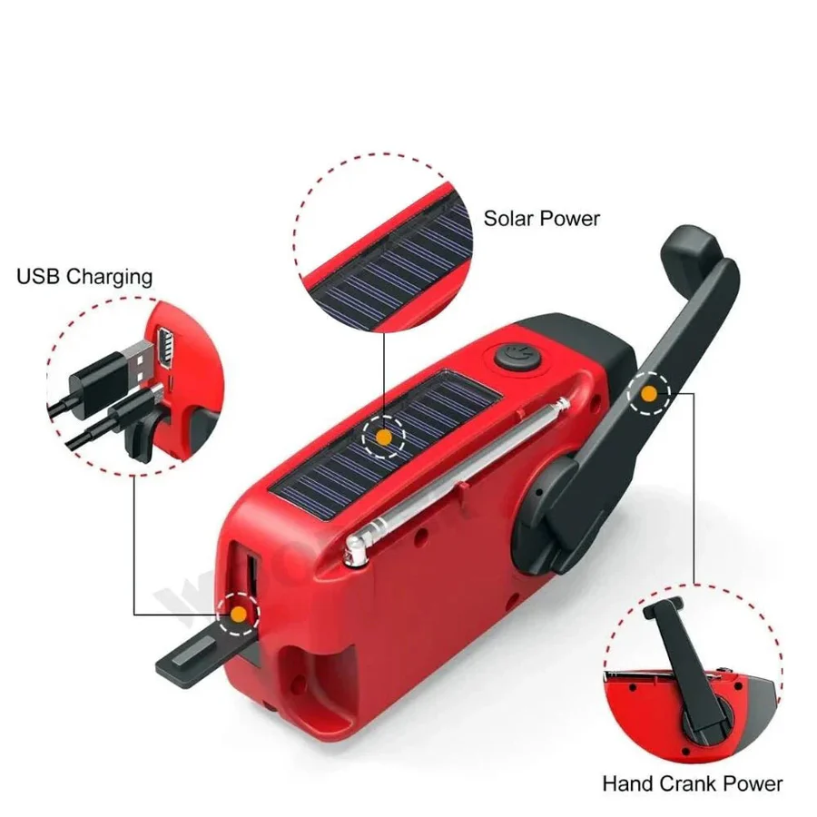 Skanto | Alles-in-één Noodradio met Zonne-energie en Power Bank