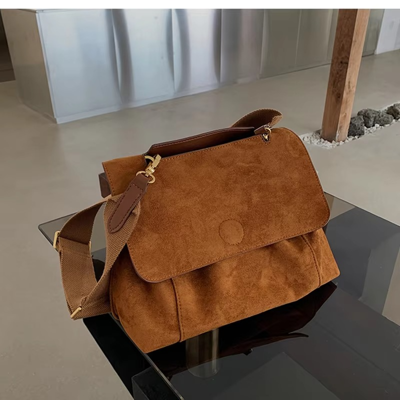 Dames crossbody tas van suede voor herfst en winter