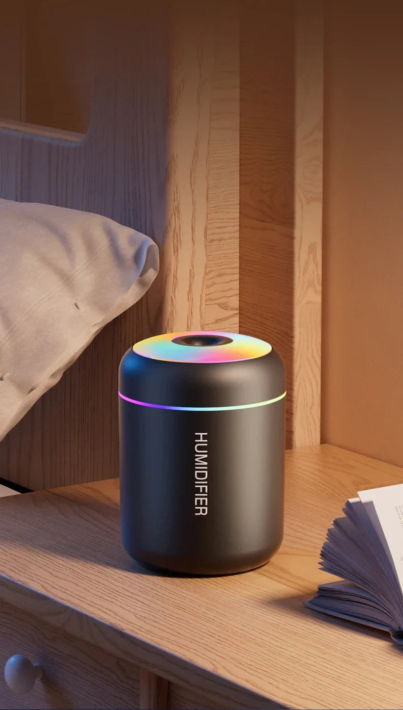Brehn | MINI LUCHTBEVOCHTIGER MET AROMATHERAPIE - USB-AANGEDREVEN - PERFECT VOOR AUTO EN SLAAPKAMER
