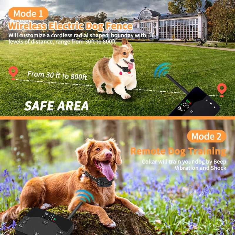 FenceMate Draadloze Grens Halsband Voor Honden Met Trainingsmodi