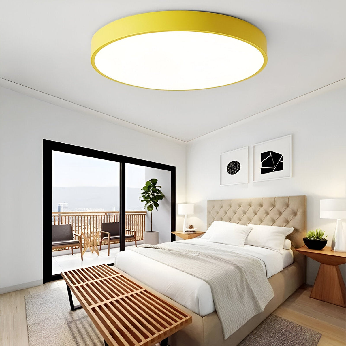 Nordic Macaron Ronde LED Plafondlamp