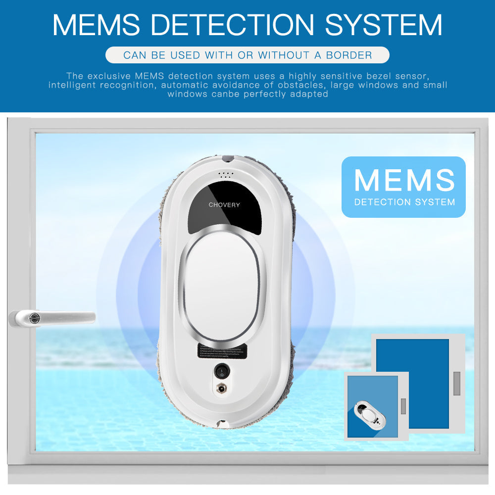CleanBot Raamreiniger Robot – Slim en Handsfree met Afstandsbediening voor Streepvrije Ramen