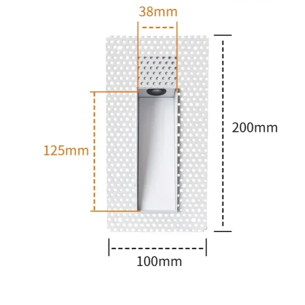 Nordic Frameless Trap LED Sensor Metaal Wandlamp