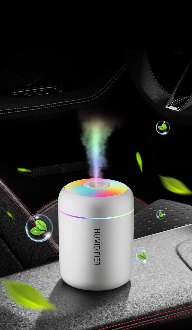 Brehn | MINI LUCHTBEVOCHTIGER MET AROMATHERAPIE - USB-AANGEDREVEN - PERFECT VOOR AUTO EN SLAAPKAMER