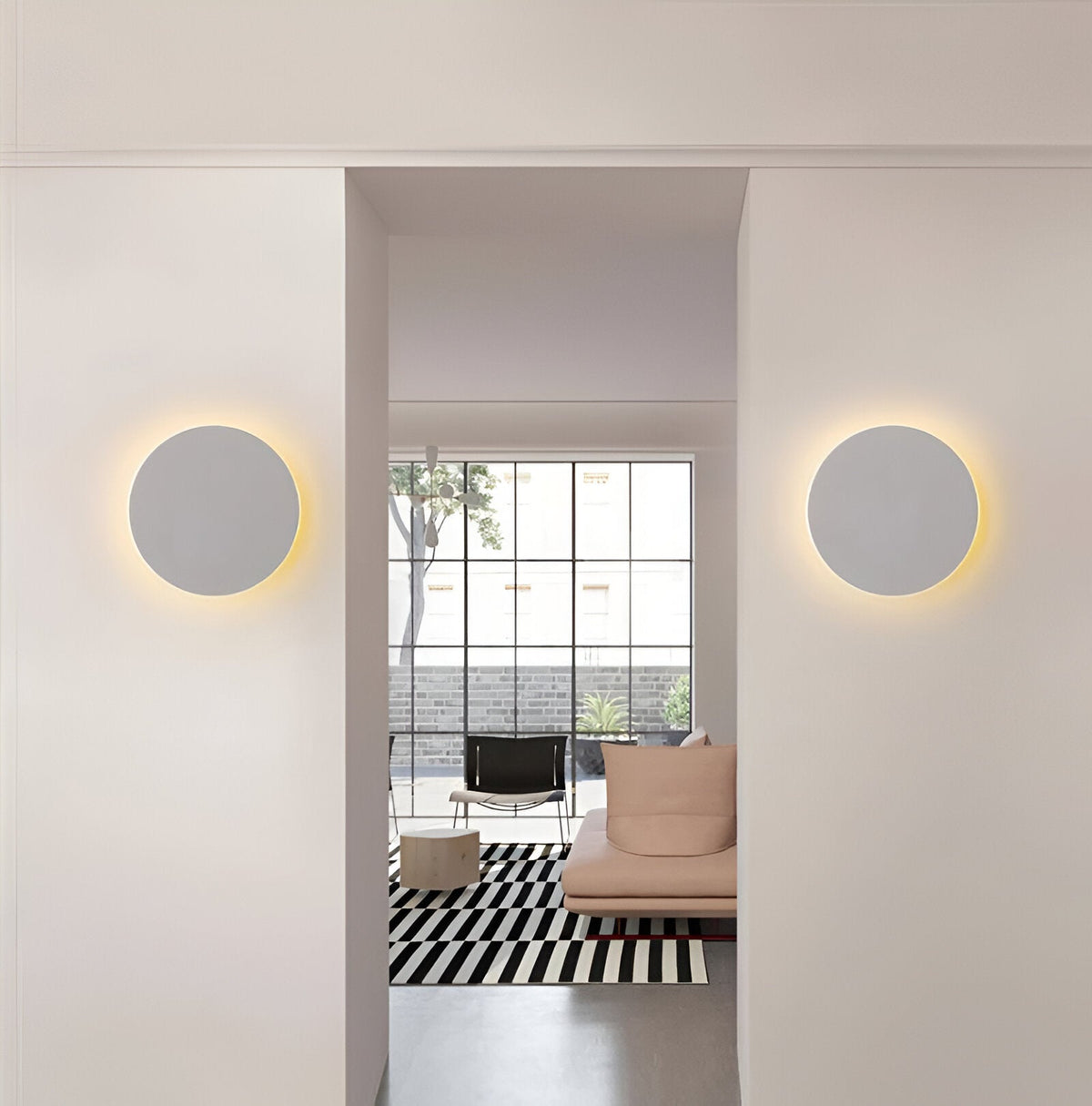 Moderne Nordic Ronde Aluminium Minimalistische LED Wandlamp
