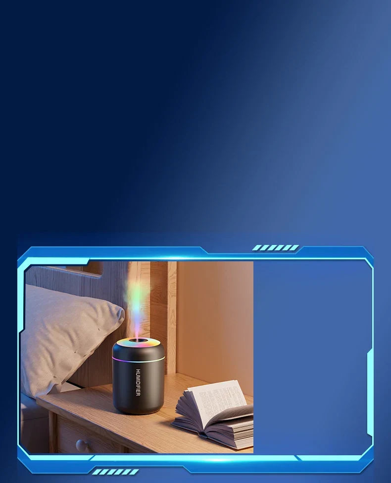 Brehn | MINI LUCHTBEVOCHTIGER MET AROMATHERAPIE - USB-AANGEDREVEN - PERFECT VOOR AUTO EN SLAAPKAMER