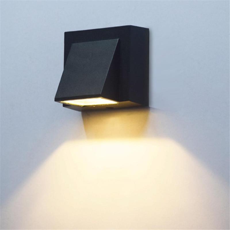 Vexto Moderne Zwarte Metalen LED Buiten Wandlamp
