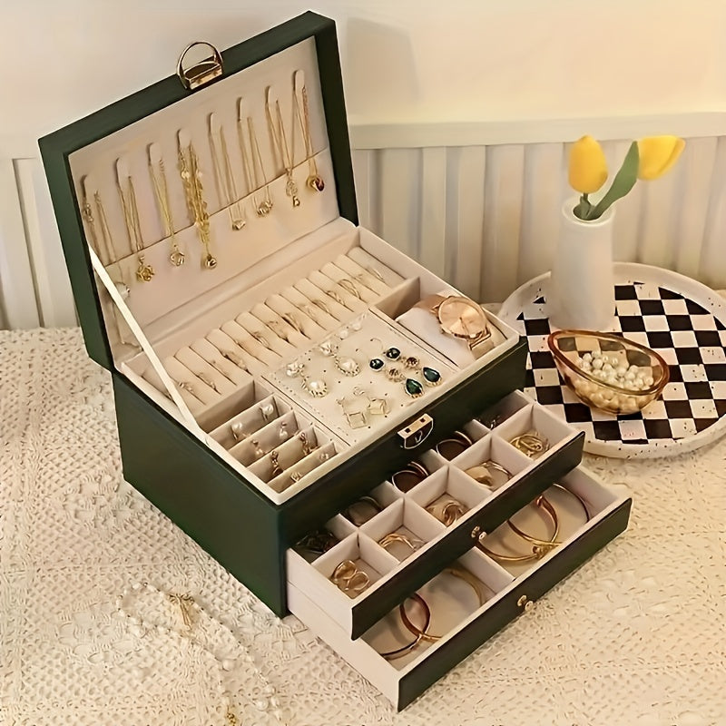 Skanto | Sieradenbox Leren Organizer met Lades