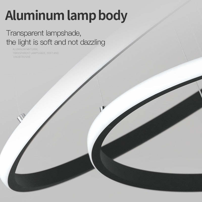 Zin Moderne Ring Hanglamp, 2/3/4 Ringen