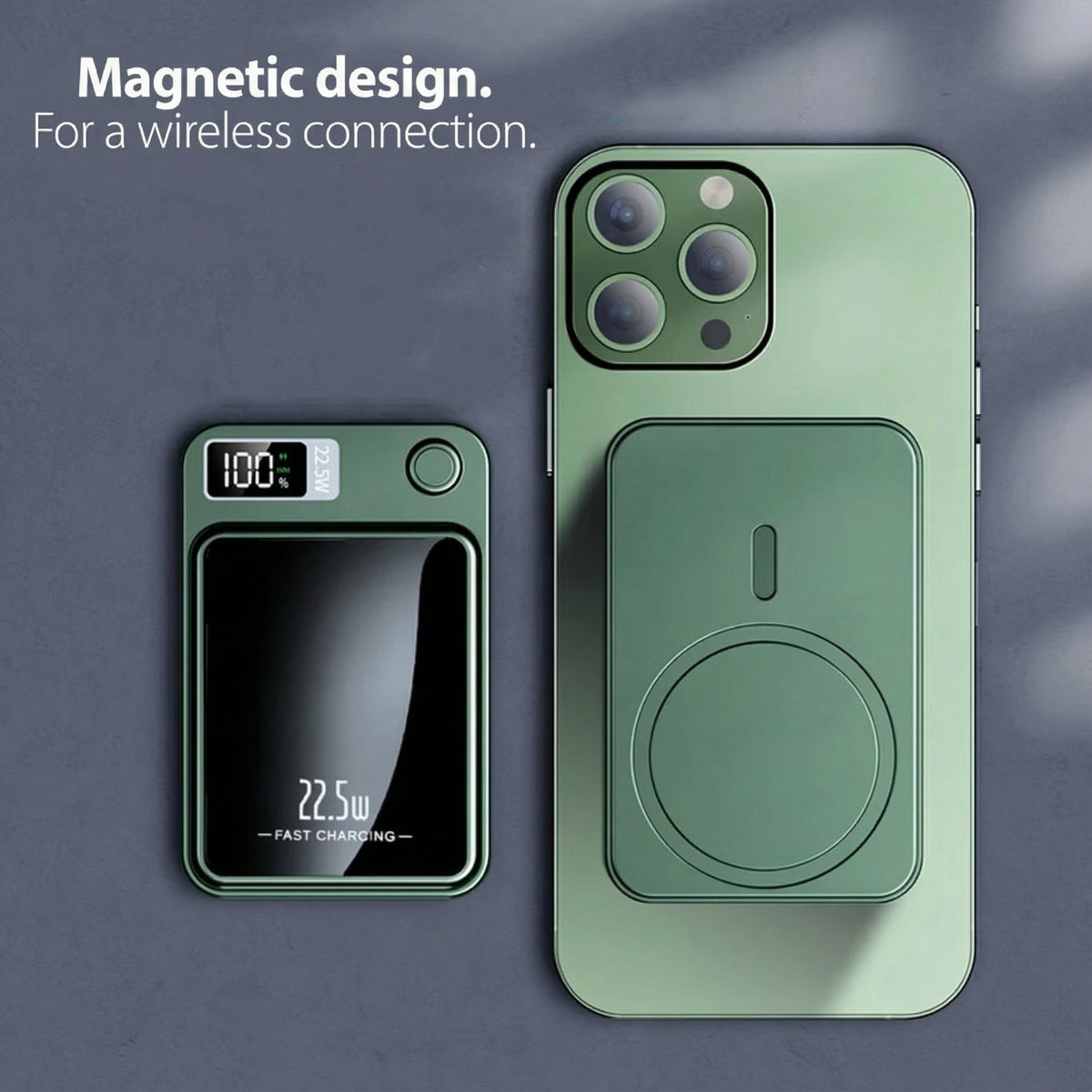 Draadloze Powerbank – 30000 mAh, 22.5W Snelladen & Magnetisch Ontwerp