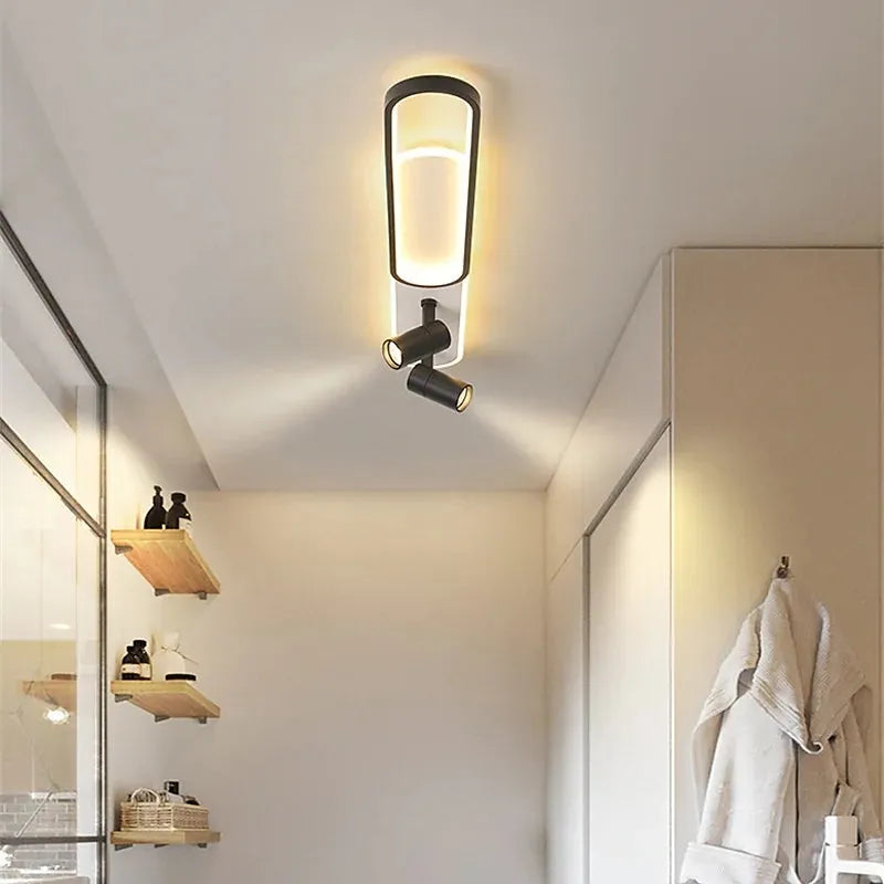Aim Moderne Plafondlamp Spot, Zwart/Goud