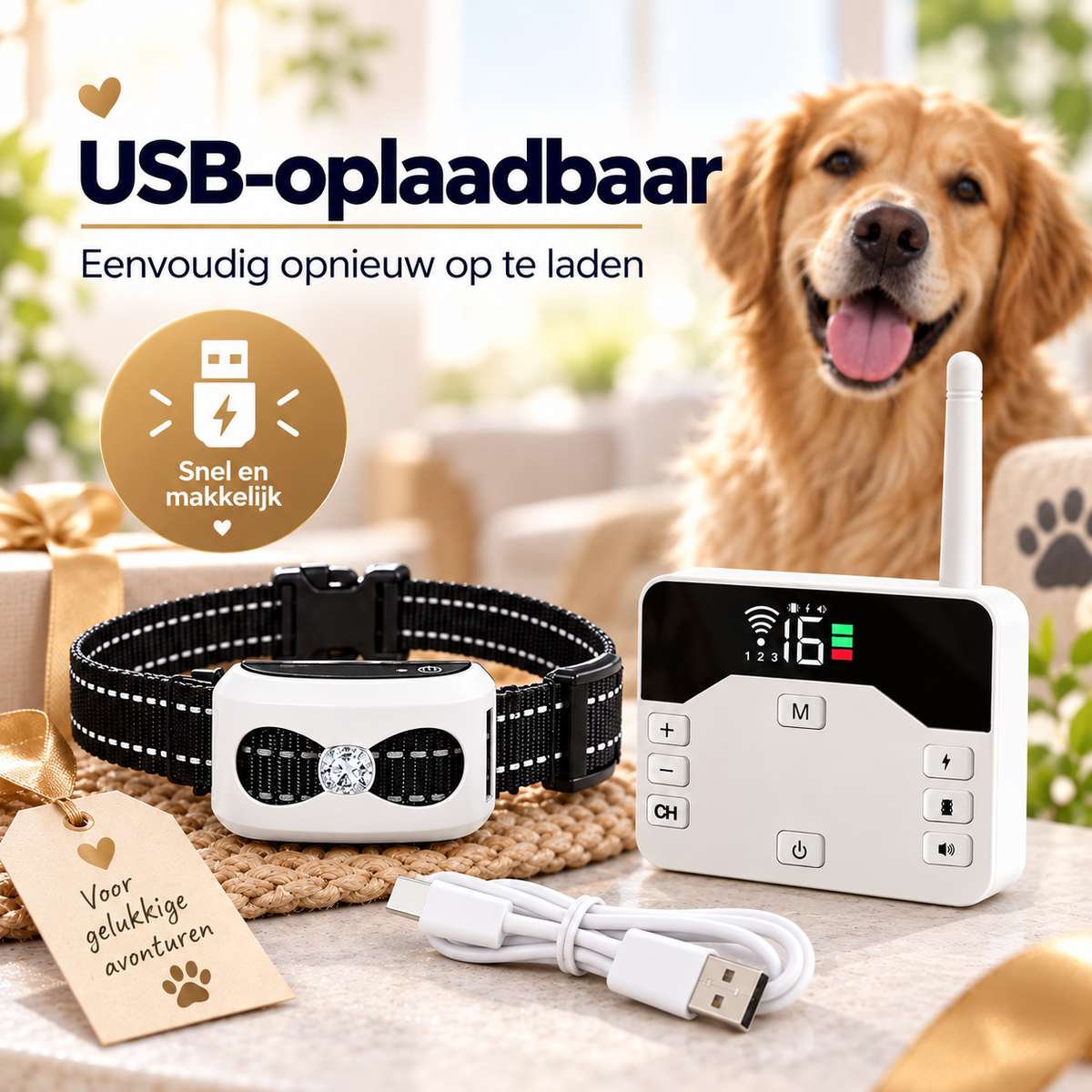 2-in-1 Draadloze Hondenomheining & Trainingshalsband – Cadeau voor Hondenliefhebber