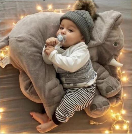 Olifant Knuffel Baby Kussen – Zacht, Knuffelbaar en Comfortabel