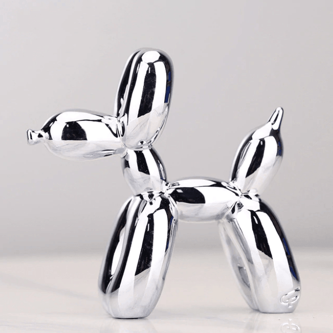 Elektroplated Ballonhond Sculptuur
