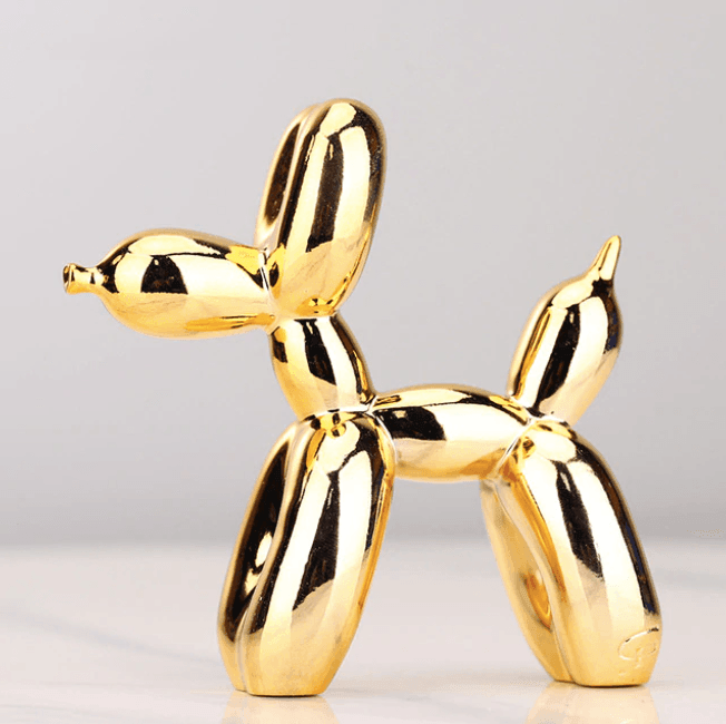 Elektroplated Ballonhond Sculptuur