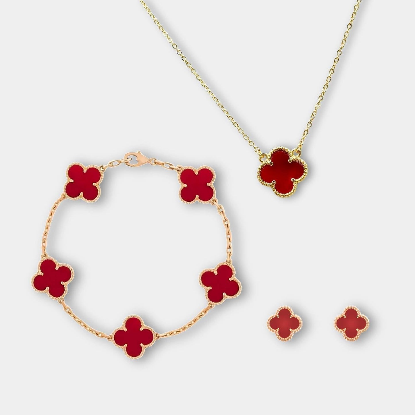 Luxe Sieradenset voor Dames - Ketting, Armband, Oorbellen