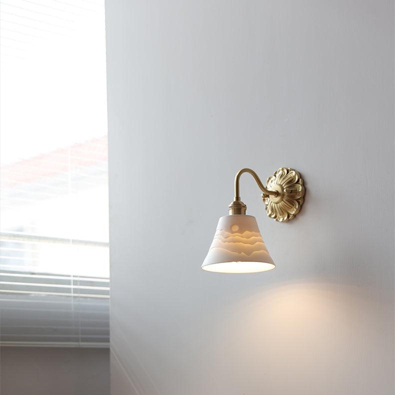 Wandlamp in Messing en Keramiek - Elegant Ontwerp
