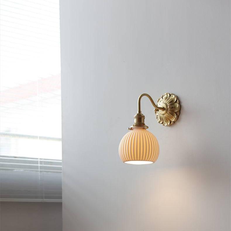 Wandlamp in Messing en Keramiek - Elegant Ontwerp