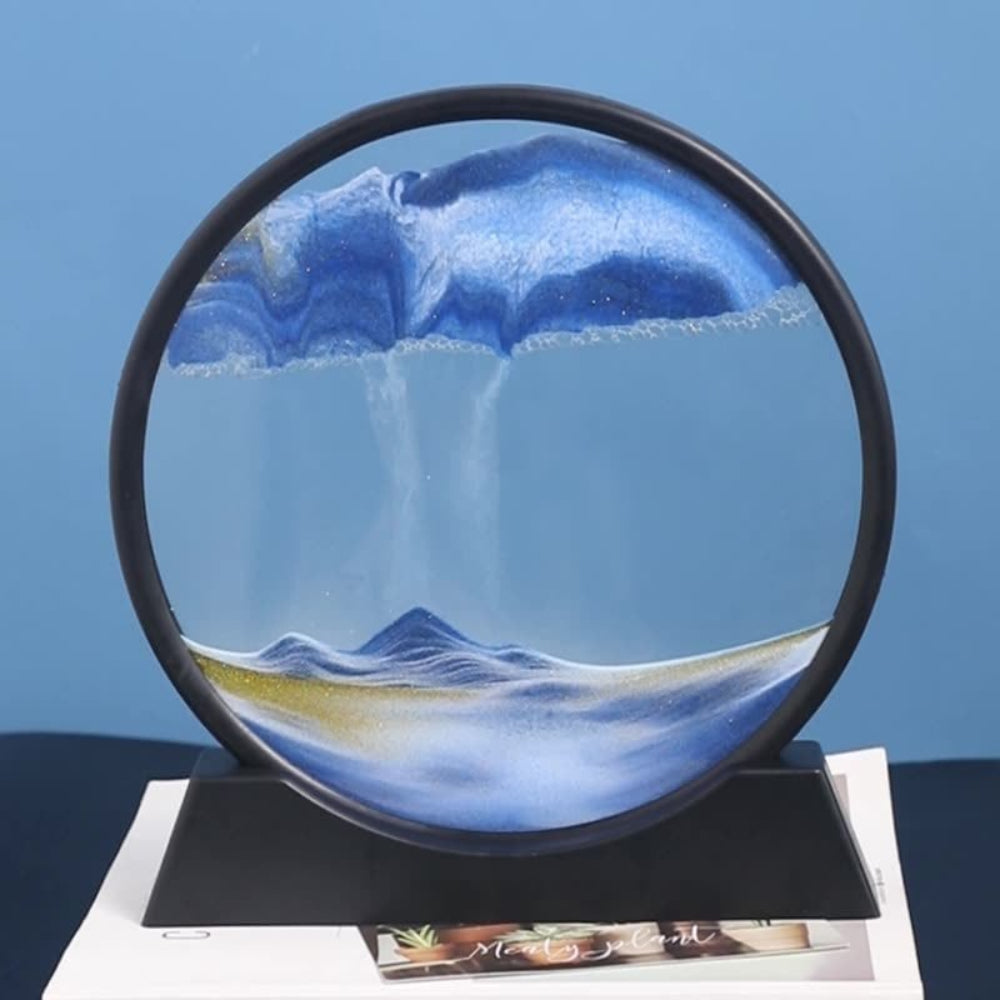 3D Beweeglijke Zandkunst - Rustgevende Glaskunst voor Elke Ruimte