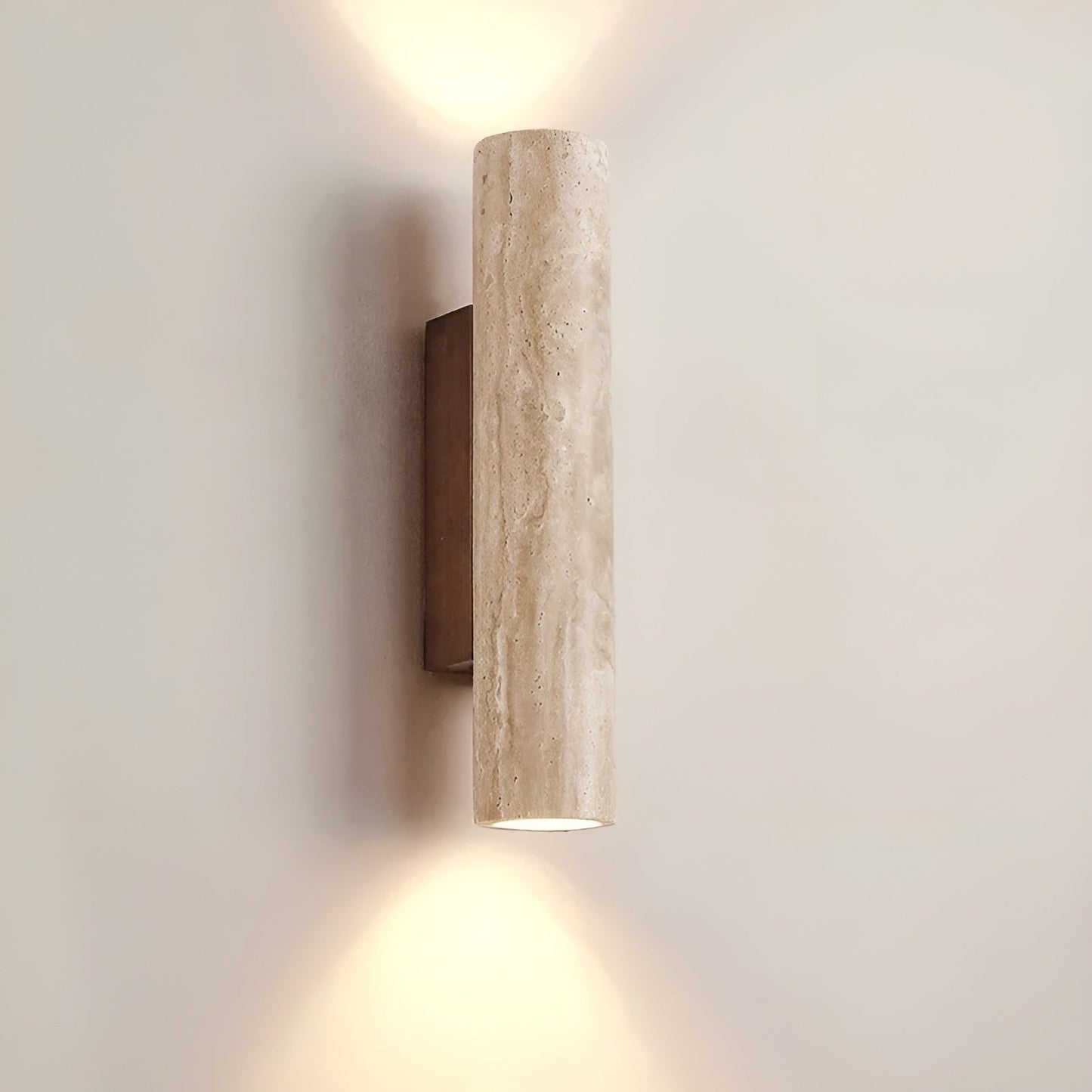 Luxe Travertin Op & Neer Wandlamp