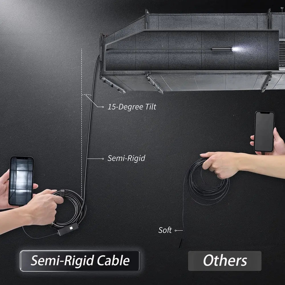 Endoscoop met camera | Inspectiecamera voor mobiele telefoons met een kabel van 5 m | IntraView