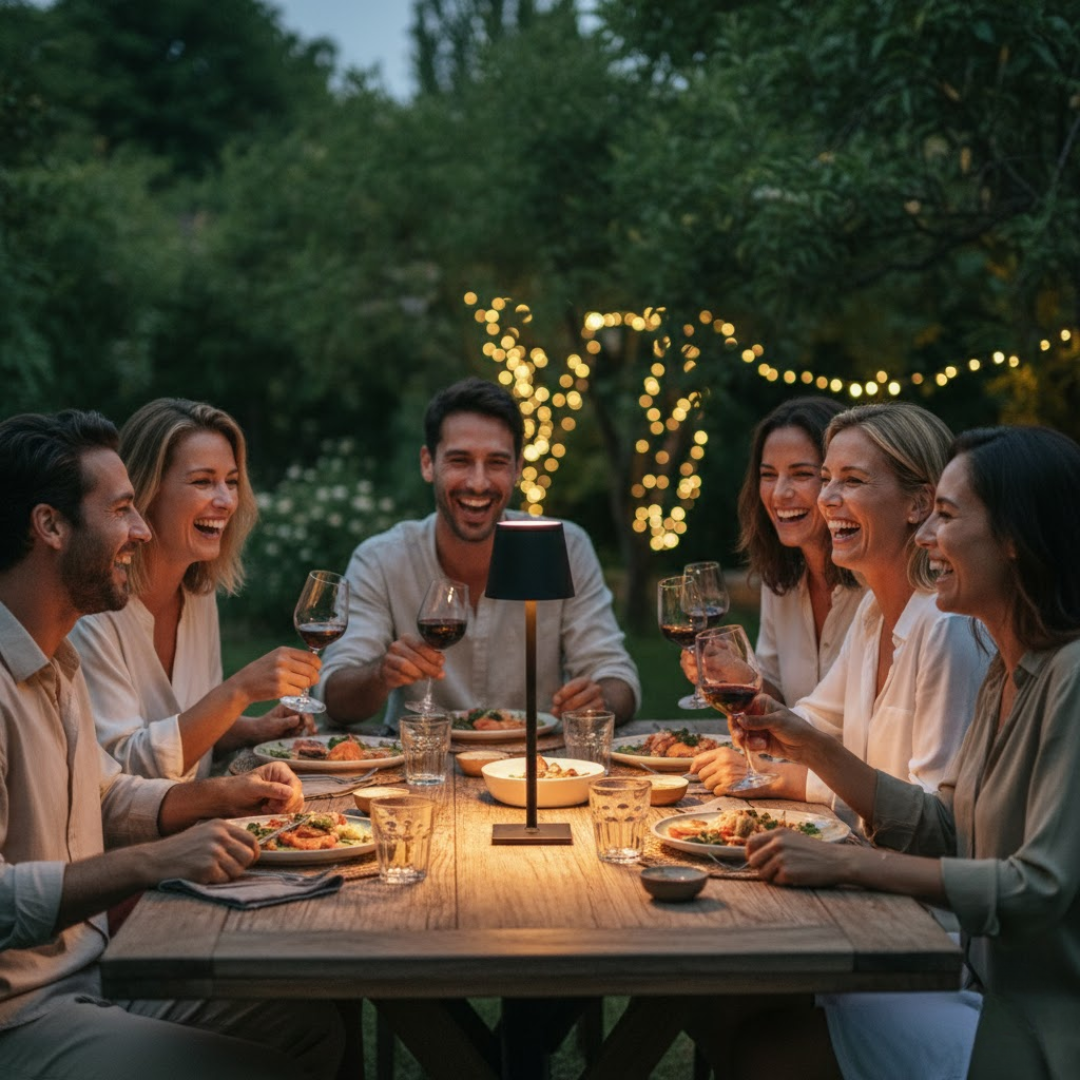 EternoLight | Draadloze Tafellamp – Gezellige Verlichting voor Huis en Tuin