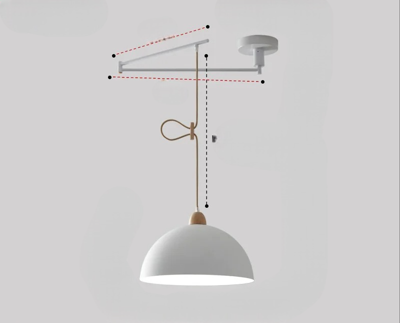 Moderne Plafondlamp met Verstelbare Lichtarmen voor Flexibele Verlichting