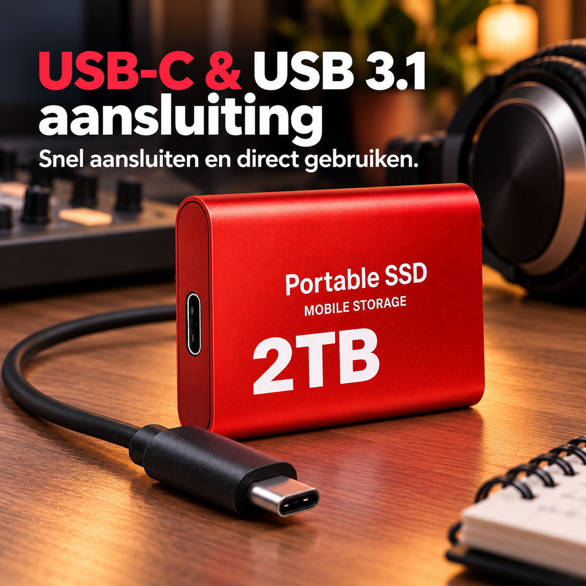 DataSprint Externe SSD 2TB – Praktisch Cadeau voor DJ & Muziekproducer