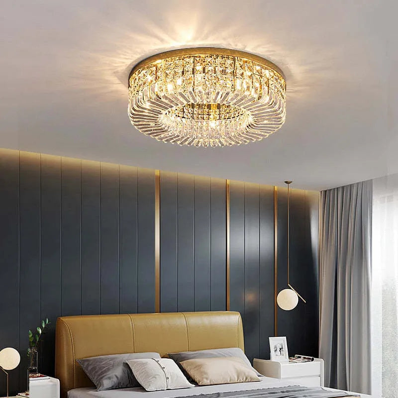 Kristy Luxe Plafondlamp van Metaal/Kristal