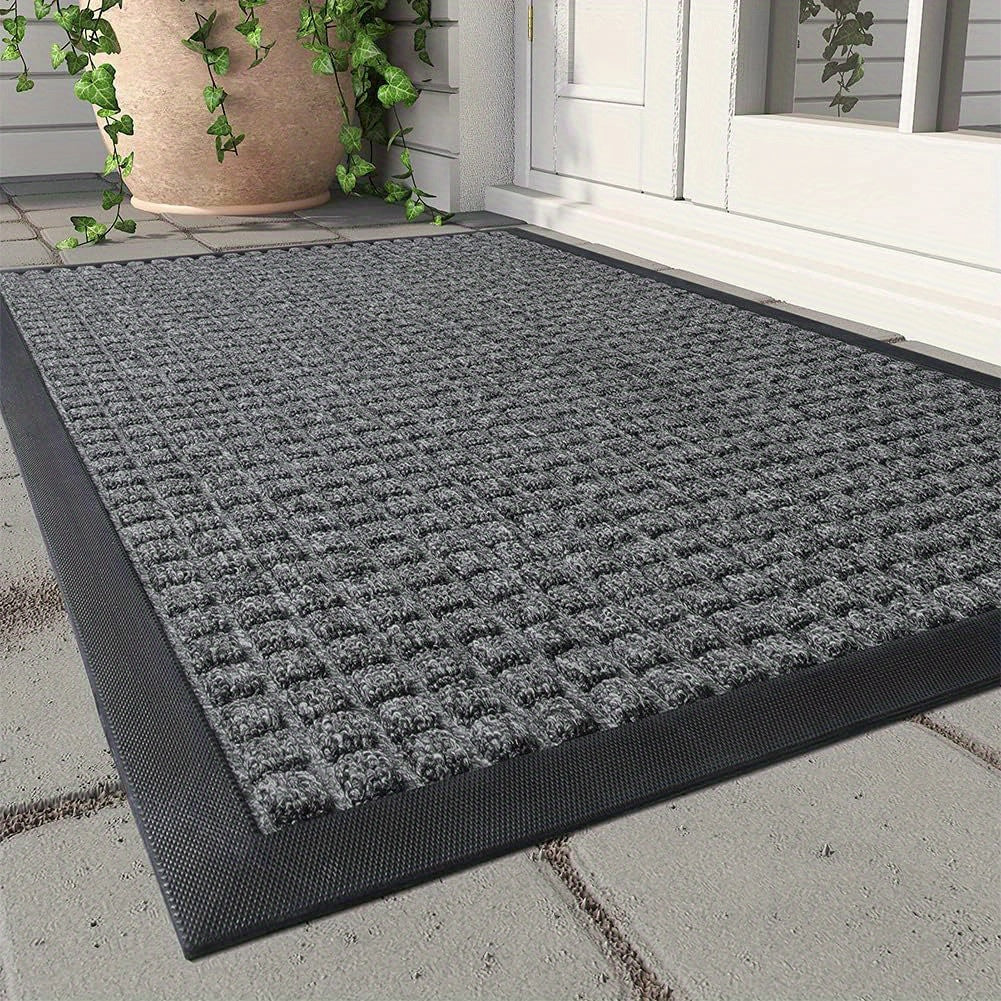 CleanStep – Elegante deurmat met een rasterpatroon voor een verzorgde entree
