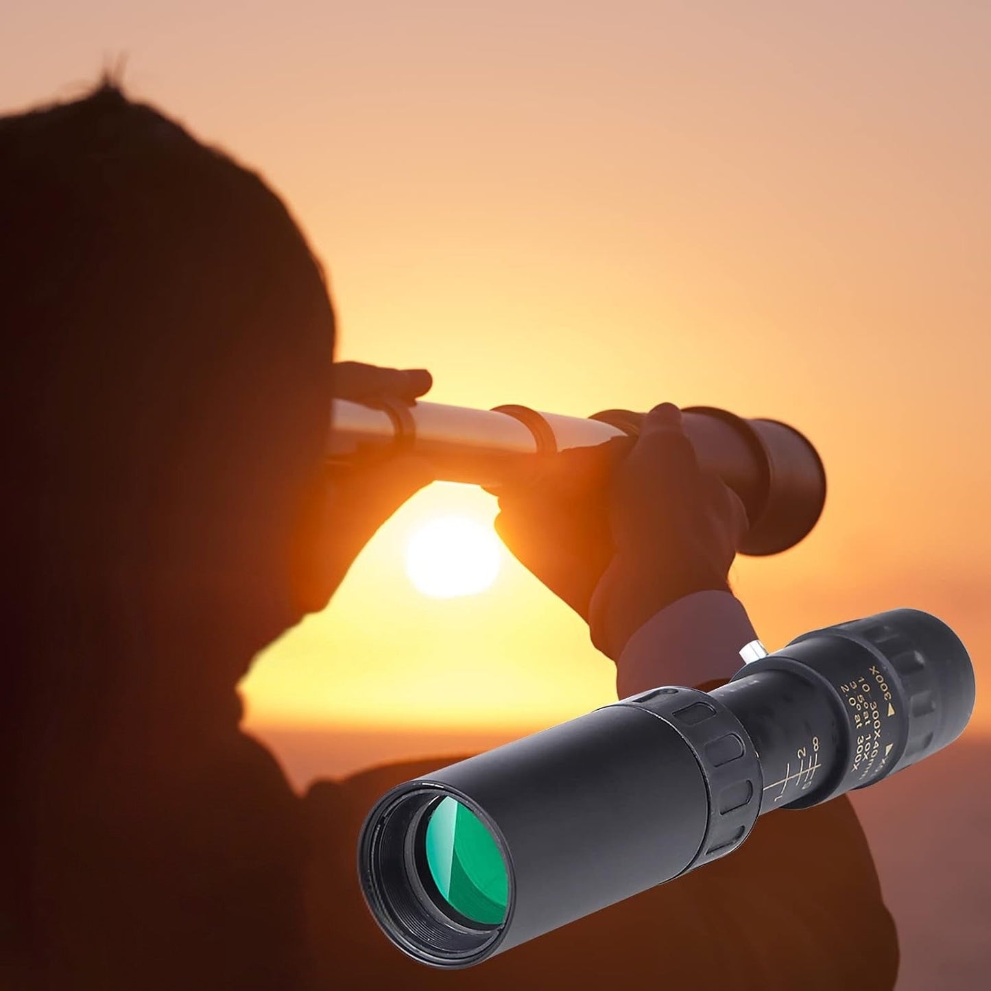 50% KORTING | EagleEye™ | Hoogwaardige Monoculair 10–300×40 | Stabiele, waterdichte verrekijker met Anti-Shake & Nachtzicht