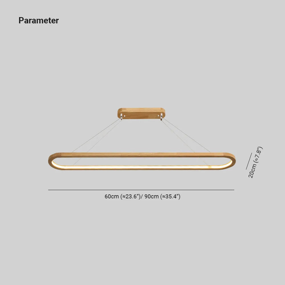 Veon Hedendaagse Ovale Houten Hanglamp