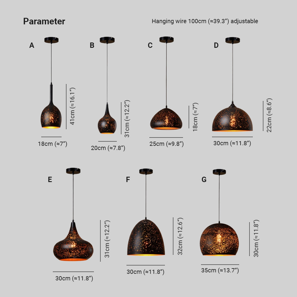 Alessio Geometrische Hanglamp, 7 Stijl