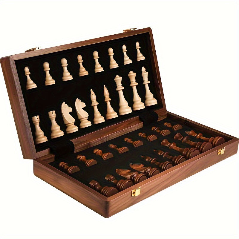 Regalis – Schaakset van hout met opvouwbaar toernooibord & opbergruimte