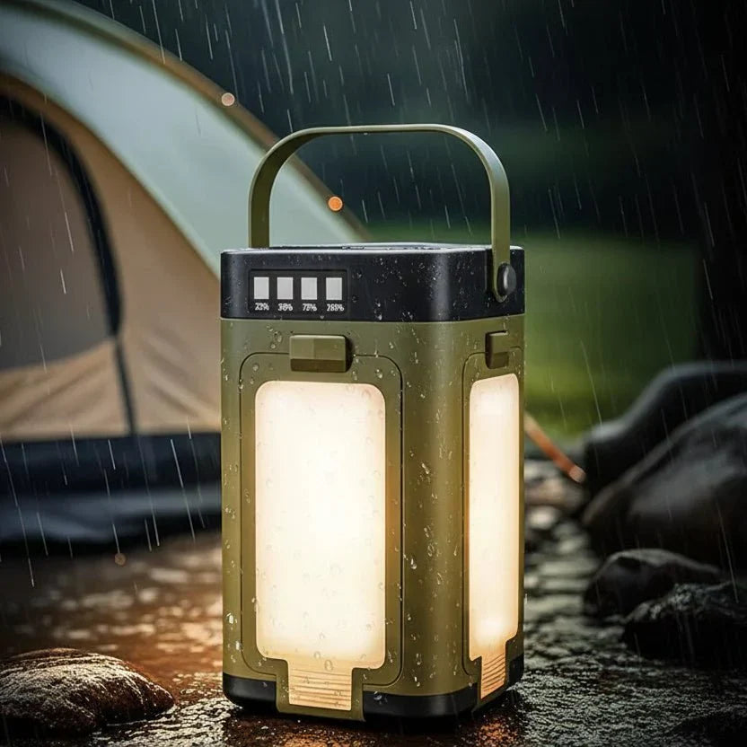 Vouwbare Zonne-Outdoor Lamp | LED Campinglamp met Powerbank | Sonnklapp