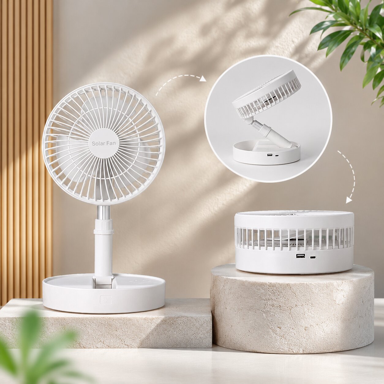 Vouwbare USB Accu Ventilator | Vouwbries