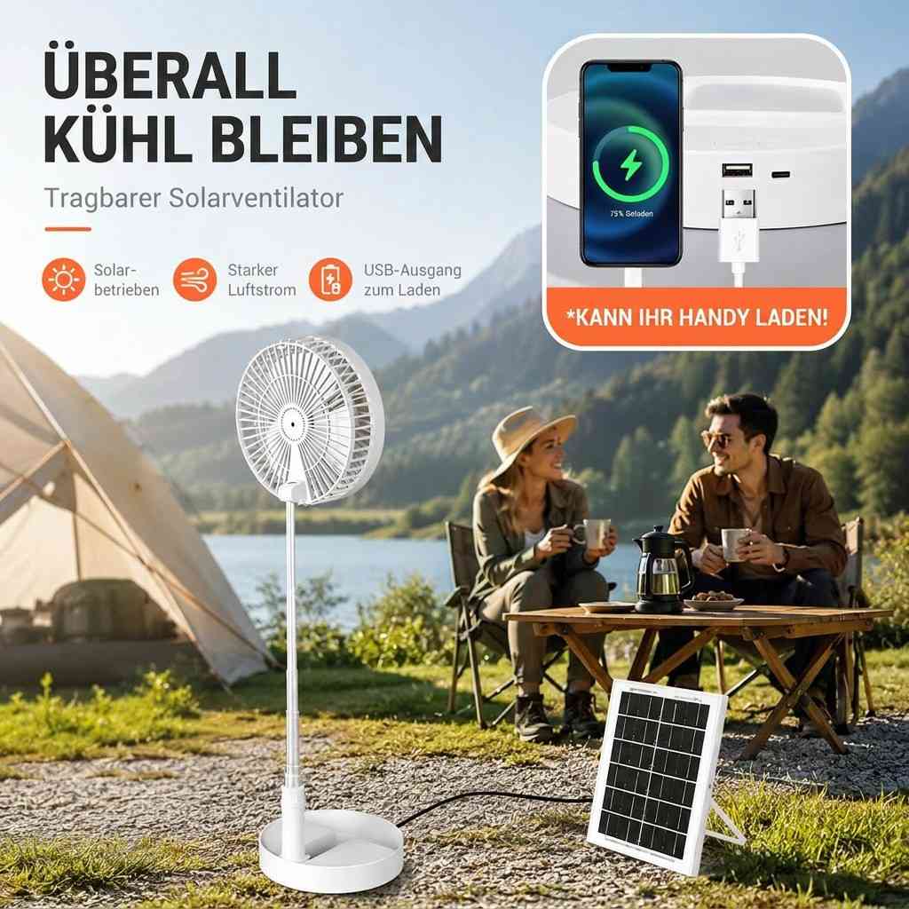 Vouwbare USB Accu Ventilator | Vouwbries