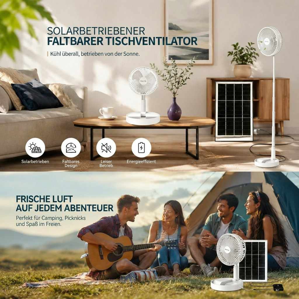 Vouwbare USB Accu Ventilator | Vouwbries