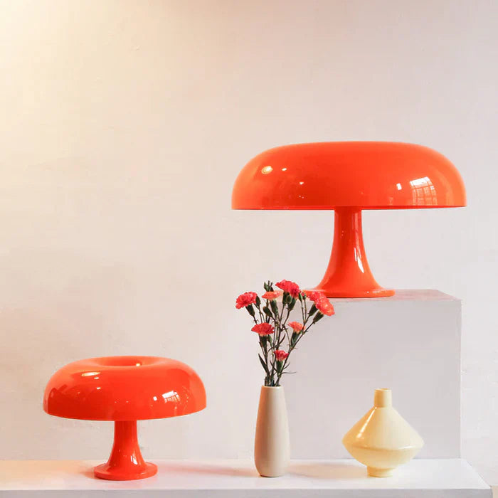 Design LED-tafellamp in de vorm van een paddenstoel