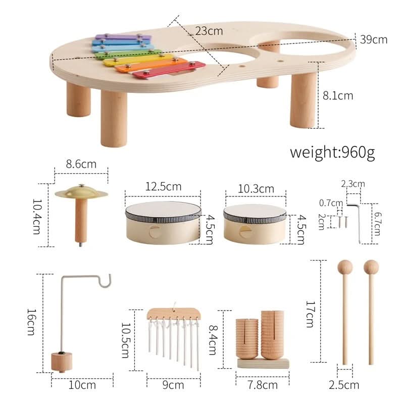Melodiny Set – Muzikaal Houten Speelgoed voor Creatieve Baby's vanaf 12 Maanden