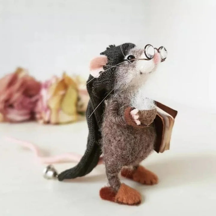 WhiskerWool™ – Handgemaakte, naaldvilt muis